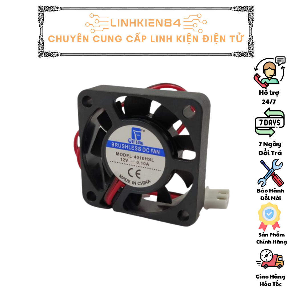Quạt Tản Nhiệt 12V Đủ Loại  4x4CM / 6x6CM / 8x8CM / 12x12CM