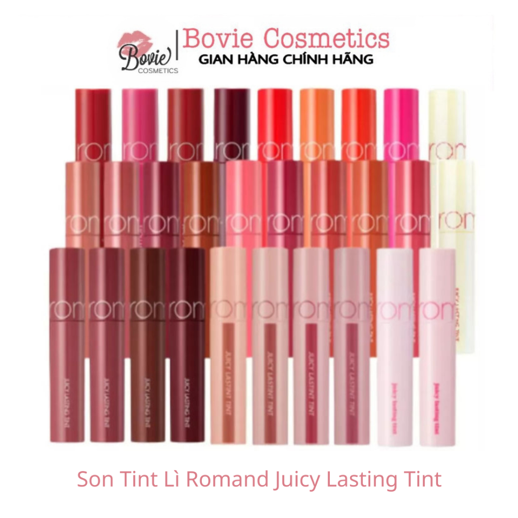 Son Tint Bóng Romand Juicy Lasting Tint Full Màu 13 19 20 23 28 29