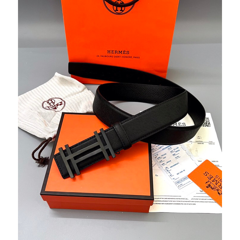 Dây nịt, dây da HM bản da tăm hàng cao cấp full box  thẻ bill hộp bảo vệ đi kèm