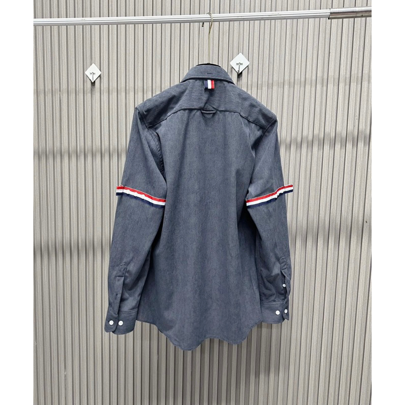 Áo Sơ Mi Nam Thom Browne Nhung Cao Cấp - Áo Sơ Mi Thom Browne Vạch Tay Chất Nhung