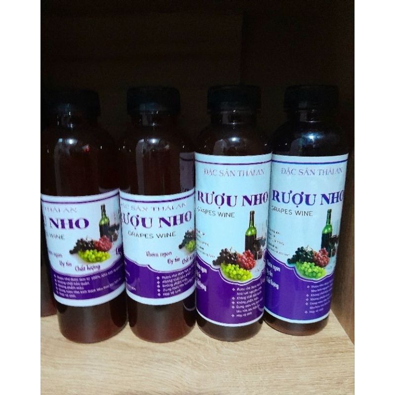 Nước nho lên men thủ công làng nho Thái An Ninh Thuận chai nhựa 500ml