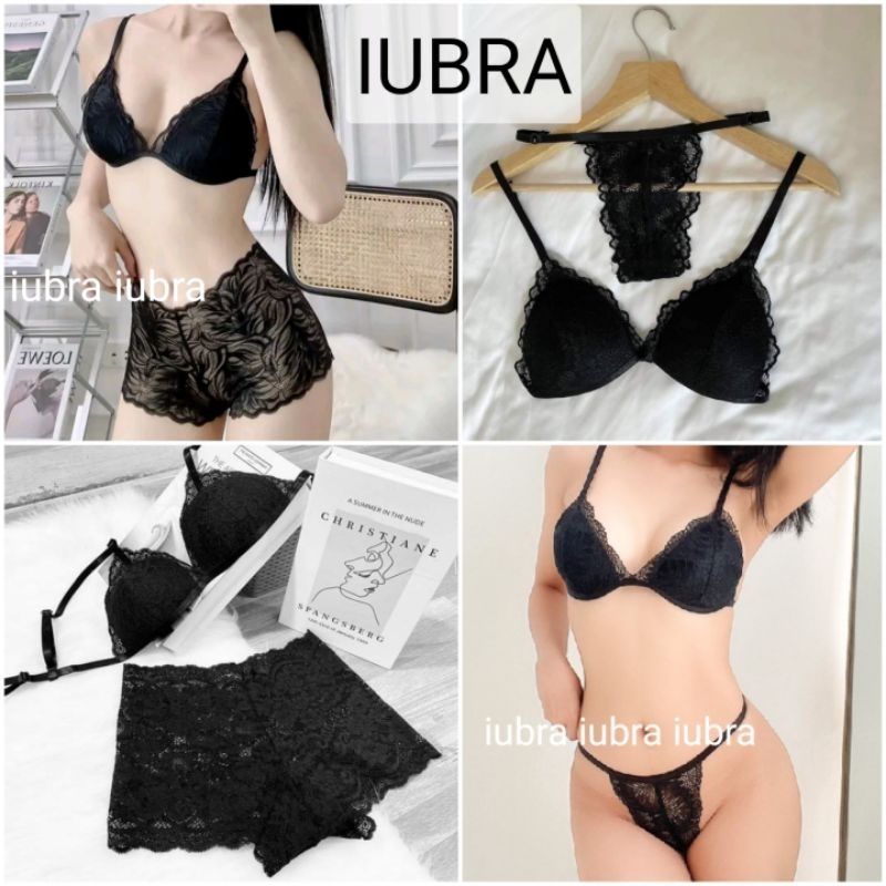 Bộ đồ lót nữ, ren thun mềm, quần cạp cao, quần lọt khe, quyến rũ