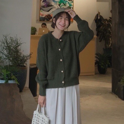 Áo len cardigan cài khuy hàng quảng châu 247plus - Cardigankhuyvang6655_P13k24