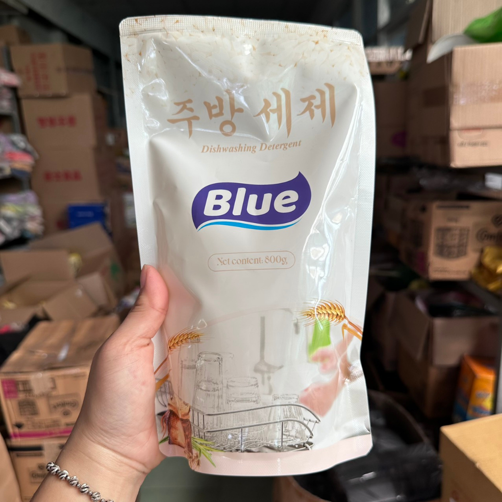 COMBO 3 TÚI NƯỚC RỬA CHÉN GẠO BLUE HÀN QUỐC 800ml