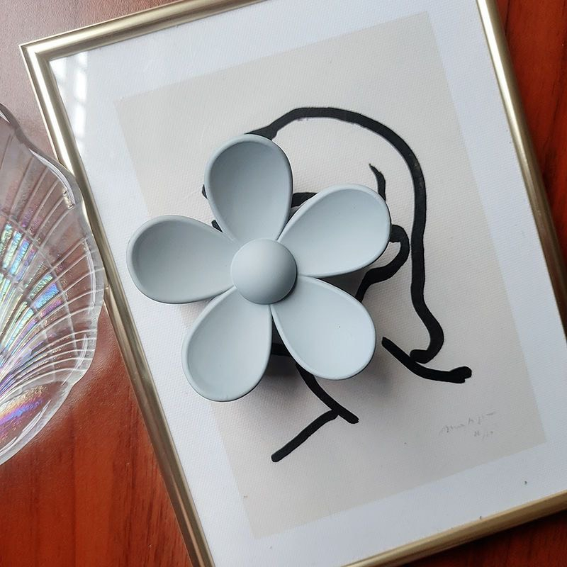 Kẹp Tóc Càng Cua Hình Hoa Bằng Acrylic Nhám Phong Cách Hàn Quốc