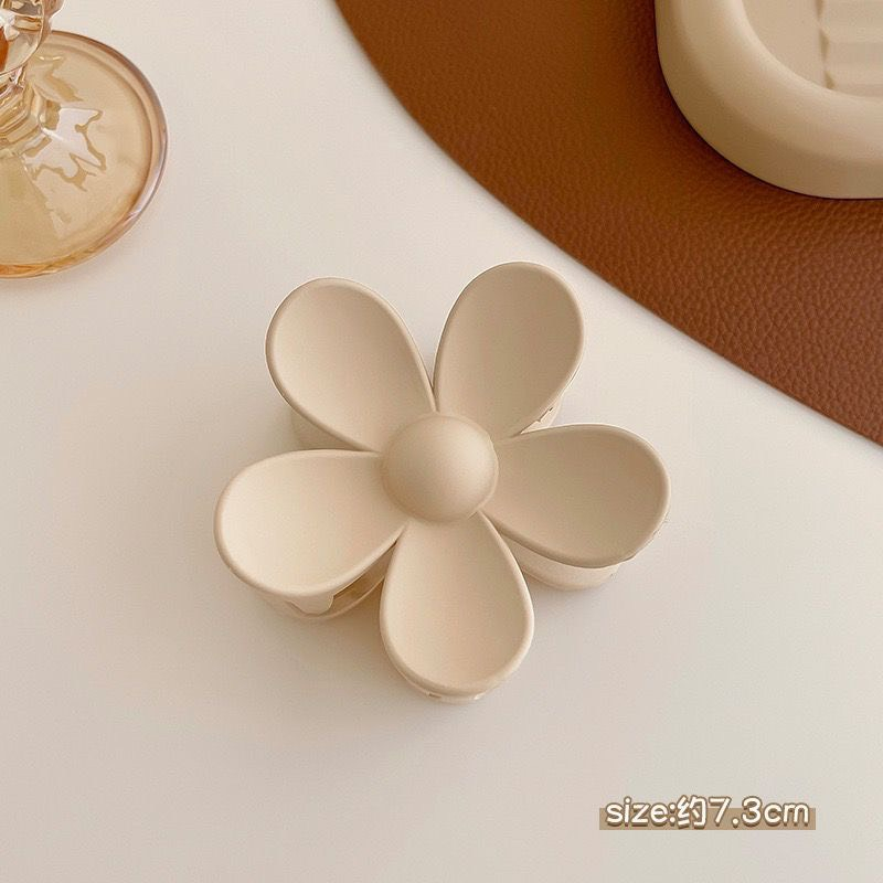Kẹp Tóc Càng Cua Hình Hoa Bằng Acrylic Nhám Phong Cách Hàn Quốc