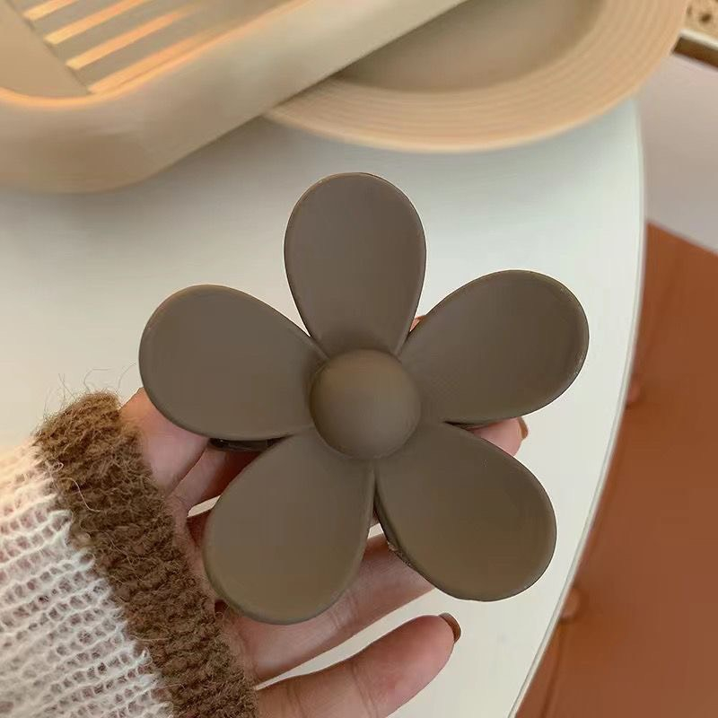 Kẹp Tóc Càng Cua Hình Hoa Bằng Acrylic Nhám Phong Cách Hàn Quốc