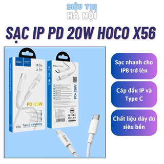 Cáp sạc nhanh 20w x56 giúp truyền dữ liệu và sạc nhanh 3a, dây bọc dù chống đứt dài 100cm