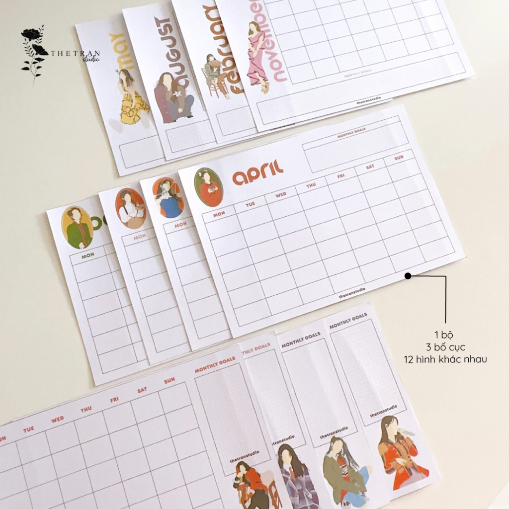 IU calendar / lịch 2024 lịch kế hoạch A4 A5 IU / thetranstudio