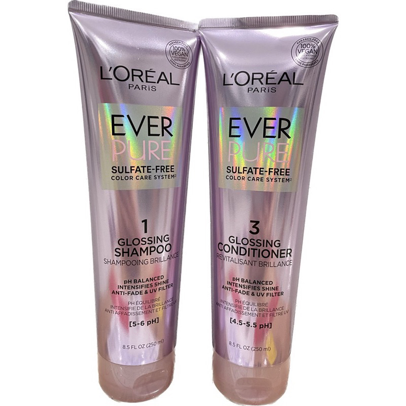 Bộ Dầu gội+ Dầu xã L'Oreal Paris EverPure Moisture Sulfate 250ml của Mỹ