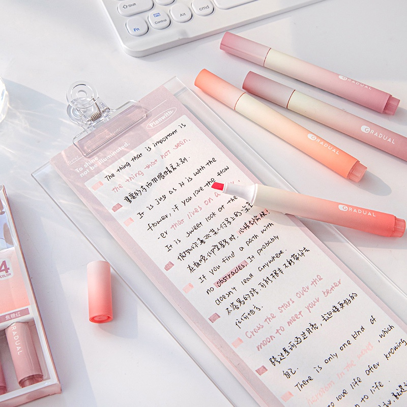 Set 4 Bút Nhớ highlight  gradual pastel