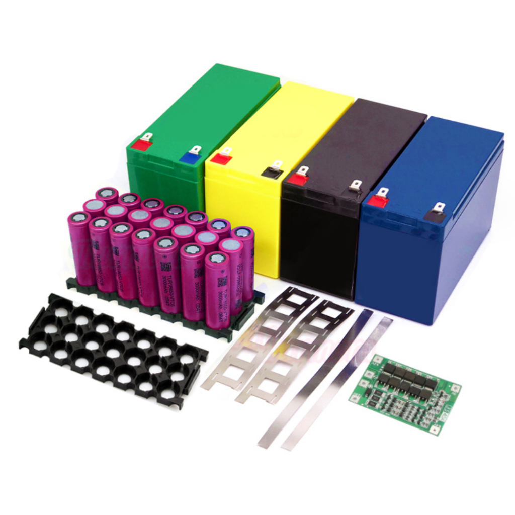 Vỏ hộp nhựa ắc quy lithium dùng pin cell 18650, thay thế bình 12V 24V 36V, bỏ hộp bình acquy điện li po