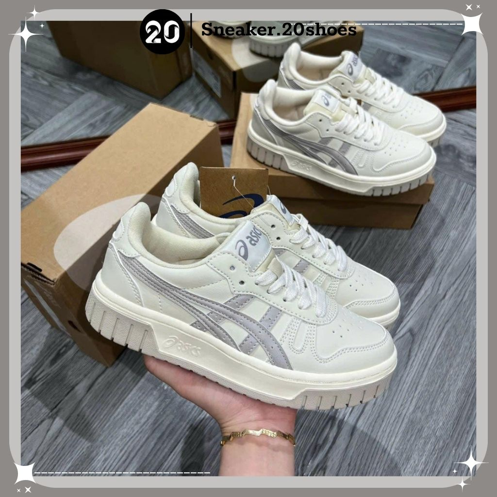Giày Thể Thao Asics Court MZ Cream Black Gum Đủ Size Nam Nữ Bản Cao Cấp Full Box Bill - SNEAKER20SHOES