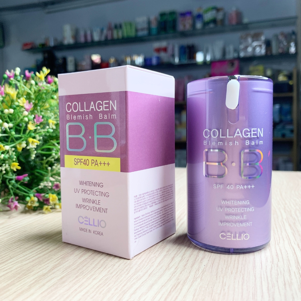 Kem nền Bb Collagen CELLIO Blemish Balm Bb SPF40 PA+++ chính hãng - Hàn Quốc - SHOP HỒNG NHUNG
