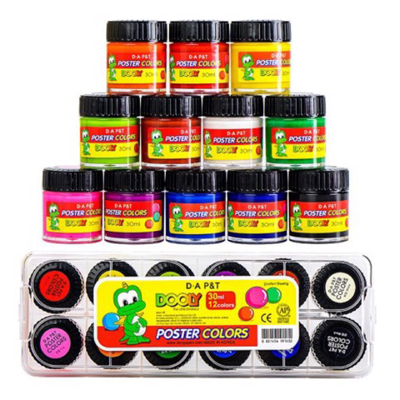 Màu Bộ Poster Colors Dooly - 12 màu x 10ml