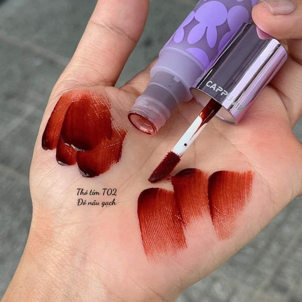 Son thỏ tím CAPPUVINI siêu mềm mịm lâu trôi