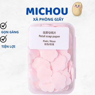 Xà Phòng Giấy HÌNH HOA Rửa Tay, Thuận Tiện Cho Đi Du Lịch