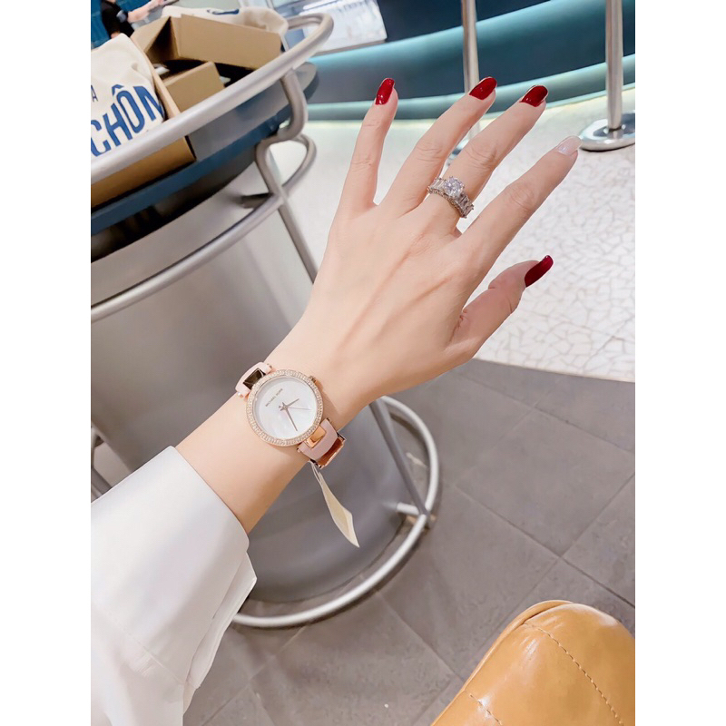 Đồng hồ nữ dây da hồng MICHAEL KORS MK2590