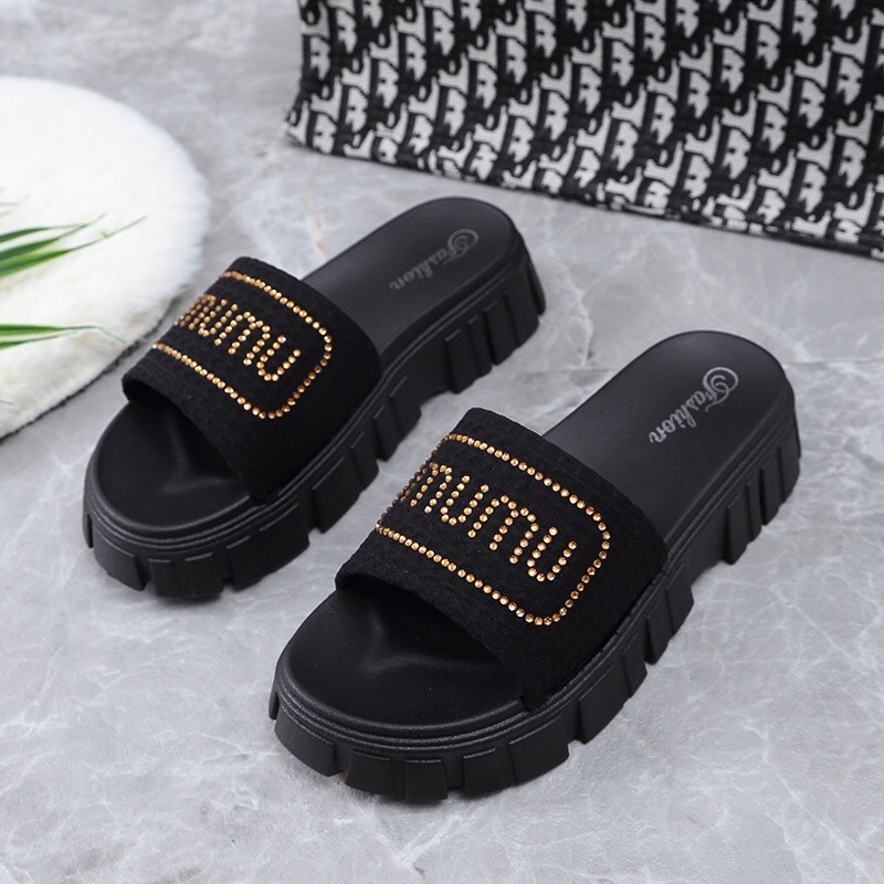 Dép Nữ Kiểu MUMU mới nhất để cao 5cm lên chân siêu sang