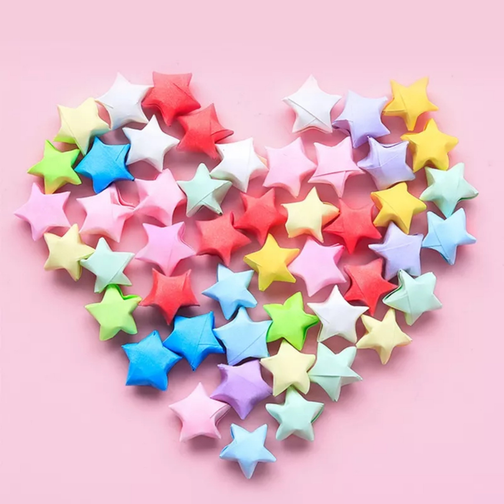 Set 540 Tờ Giấy Gấp Sao Origami Nhiều Màu Sắc