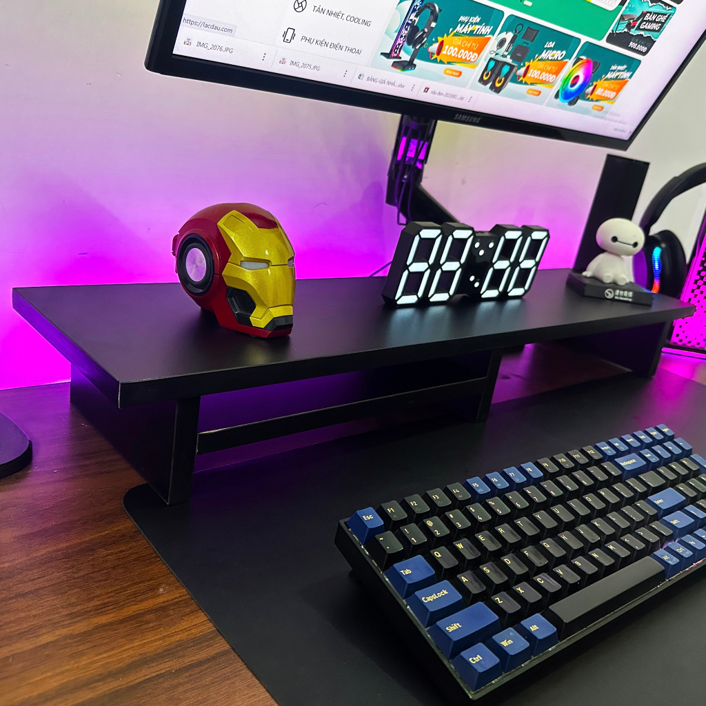 Kệ Kê Màn Hình Máy Tính, Laptop Gỗ MDF Kích Thước 80x20x10cm