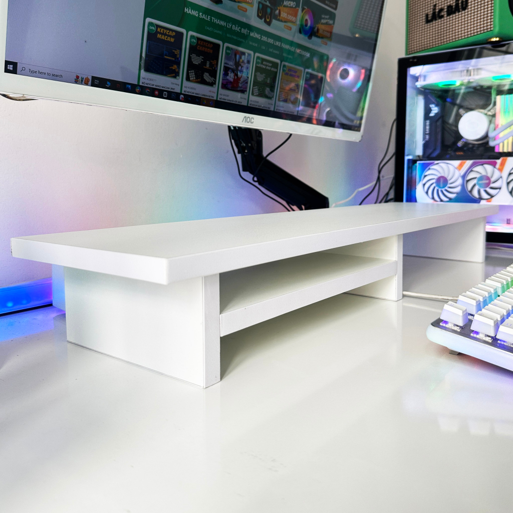 Kệ Kê Màn Hình Máy Tính, Laptop Gỗ MDF Kích Thước 80x20x10cm