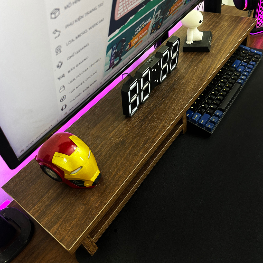 Kệ Kê Màn Hình Máy Tính, Laptop Gỗ MDF Kích Thước 80x20x10cm