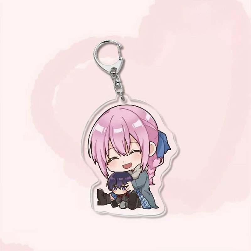 Móc khóa Shikimori san không chỉ dễ thương ver ngồi ôm đồ in hình anime chibi mica trong acrylic quà tặng xinh xắn