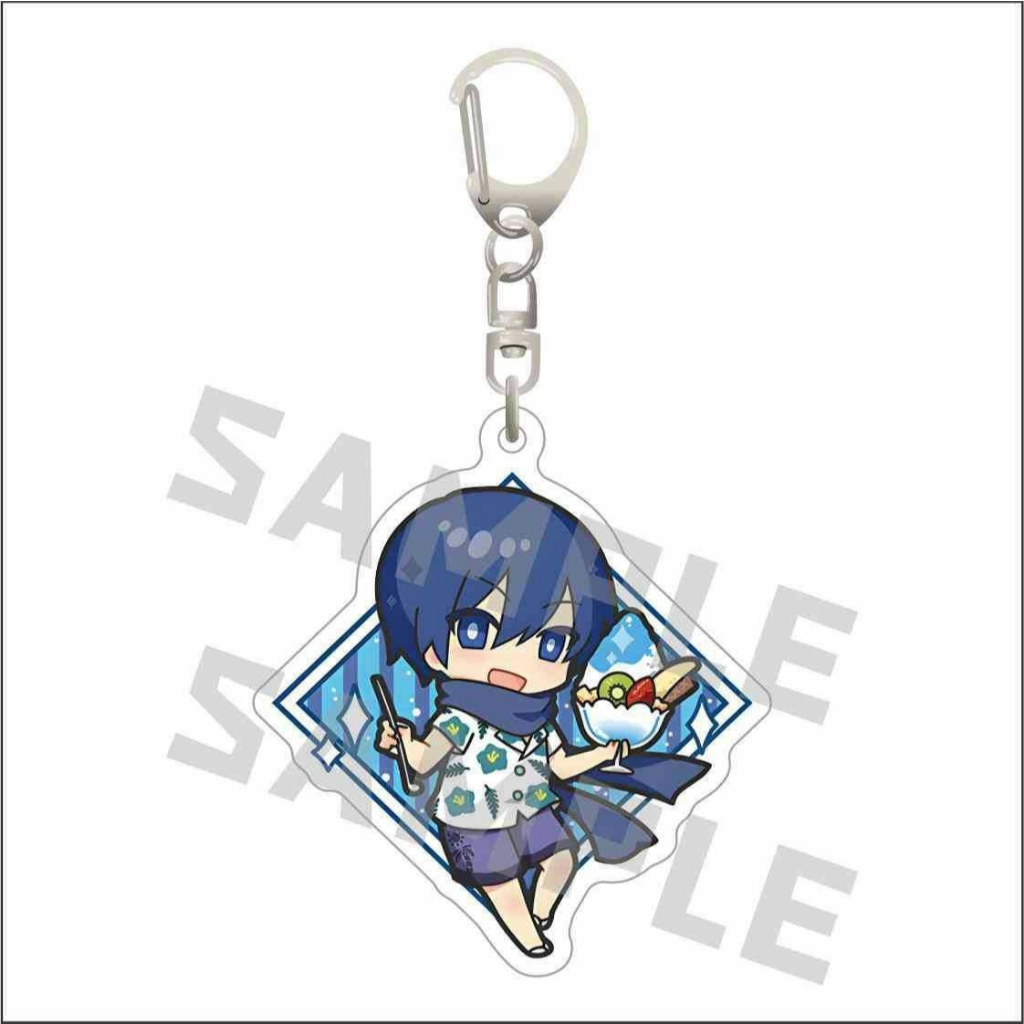 Móc khóa Vocaloid Miku ver summer mica trong acrylic in hình anime chibi quà tặng độc đáo