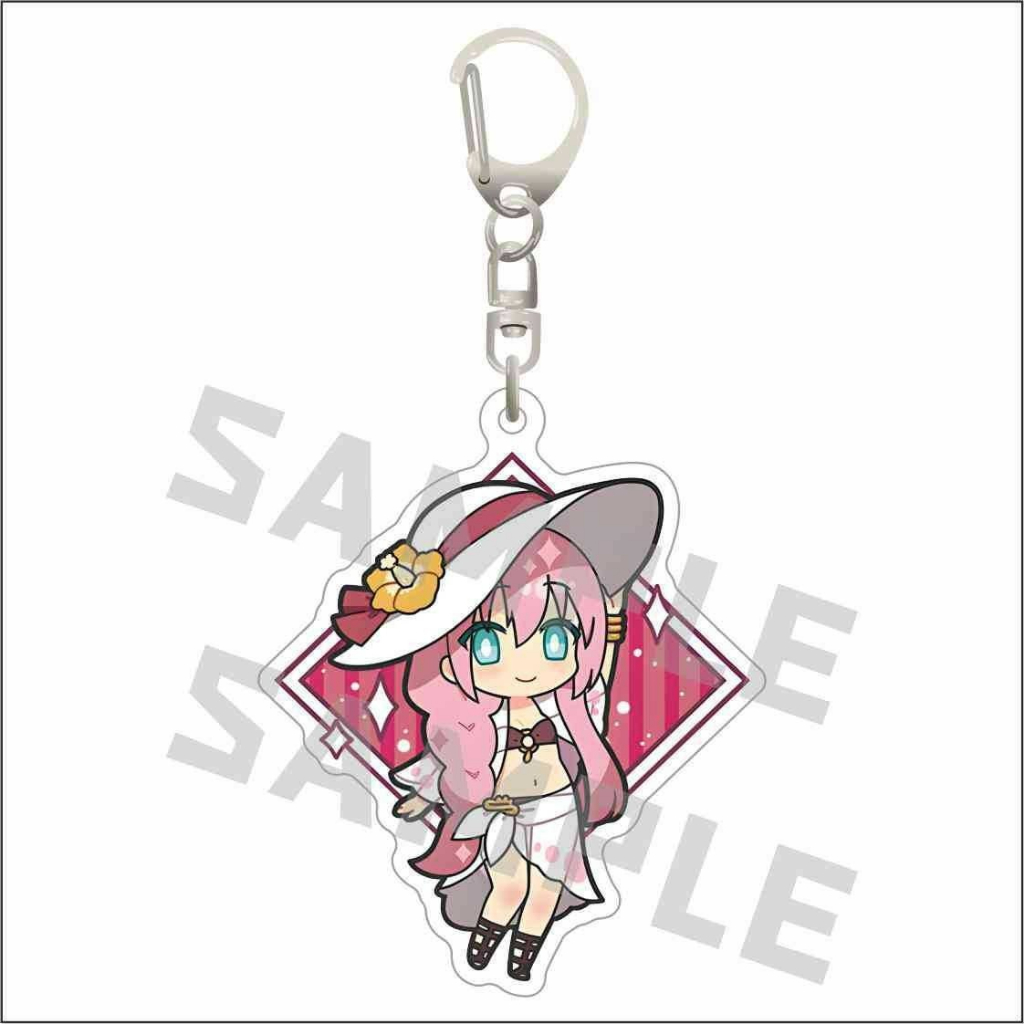 Móc khóa Vocaloid Miku ver summer mica trong acrylic in hình anime chibi quà tặng độc đáo