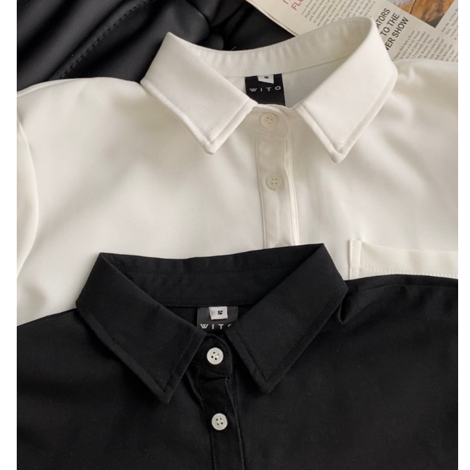 Áo polo phối cúc thiết kế SB, TOM, TRANS