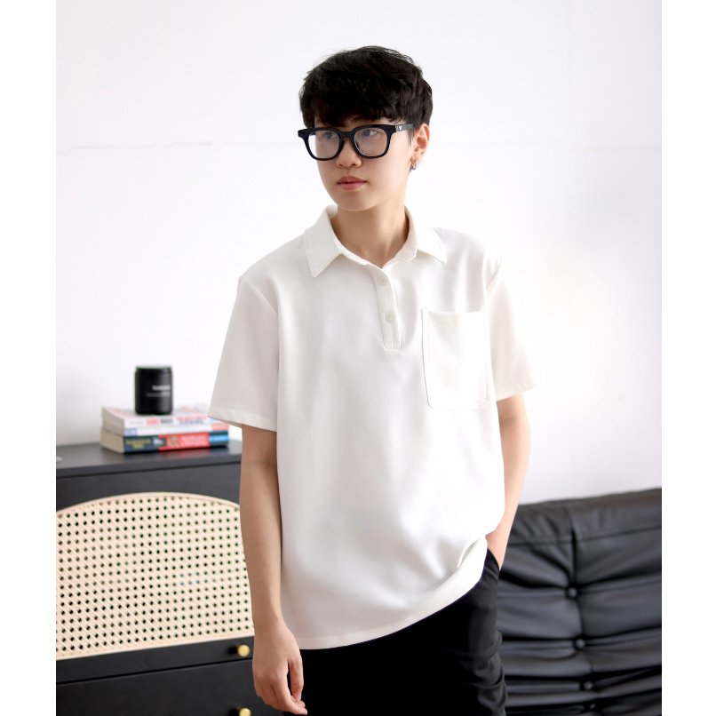 Áo polo phối cúc thiết kế SB, TOM, TRANS