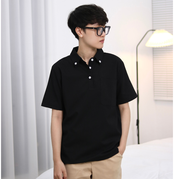 Áo polo phối cúc thiết kế SB, TOM, TRANS