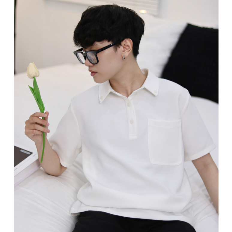 Áo polo phối cúc thiết kế SB, TOM, TRANS