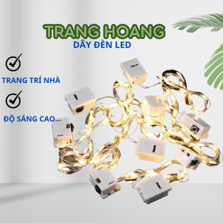 Dây đèn Led dùng pin ,dây đèn đom đóm nhấp nháy 1m