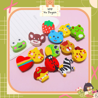 Set 4 cục gôm tẩy học sinh hoạt hình cute