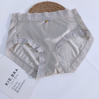 Quần lót nữ chất lụa satin mềm mịn phối ren ôm mông