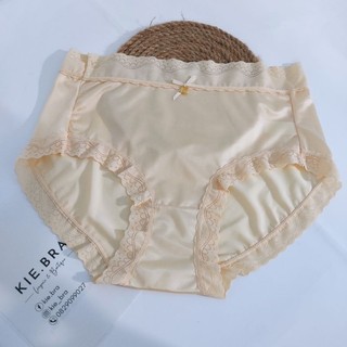 Quần lót nữ chất lụa satin mềm mịn phối ren ôm mông