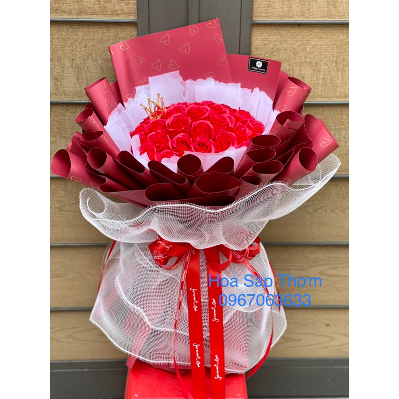 Tem dán trang trí bó hoa