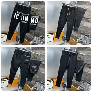 Quần nỉ jogger nam DSQ phối khóa Cao Cấp - Quần nỉ LV nam bo chun