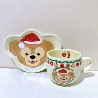 Ly dĩa gấu duffy giáng sinh noel chính hãng disney gốm sứ hoạt hình dễ thương