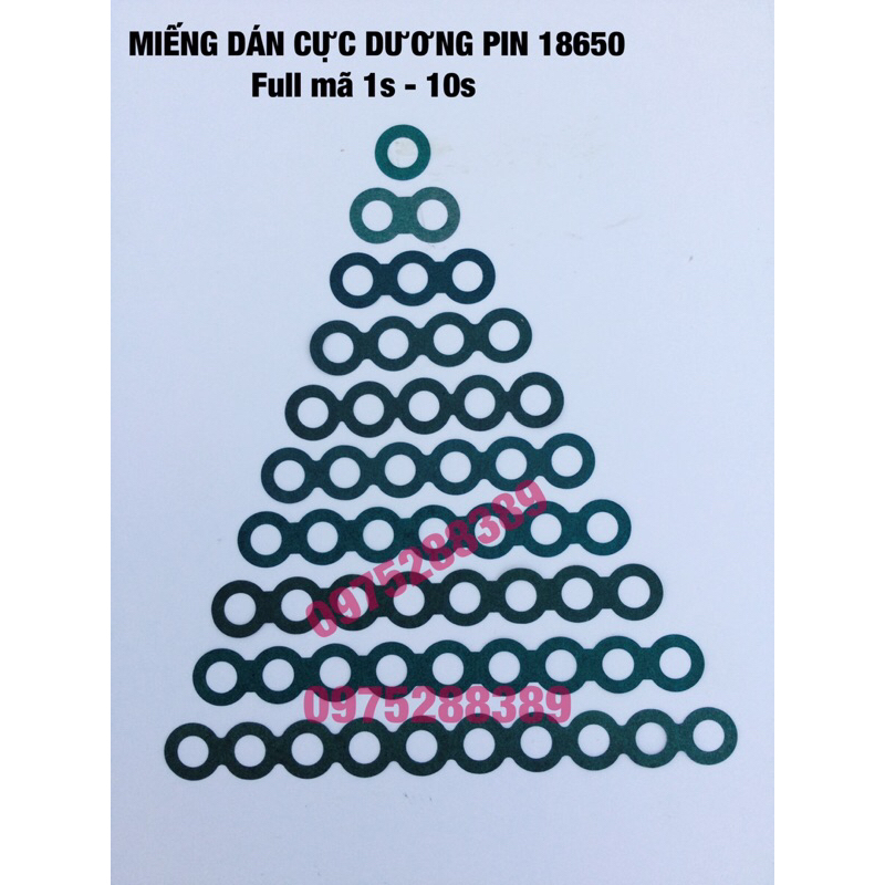 MIẾNG DÁN CỰC DƯƠNG PIN 18650