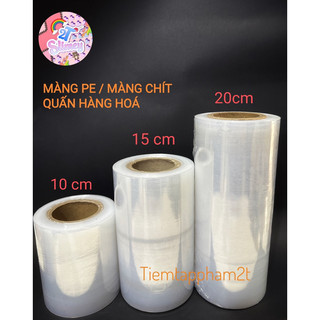 Màng pe quấn hàng hoá 10cm, 15cm , 20cm màn pallet chống bụi, ủ bụng , ủ tê