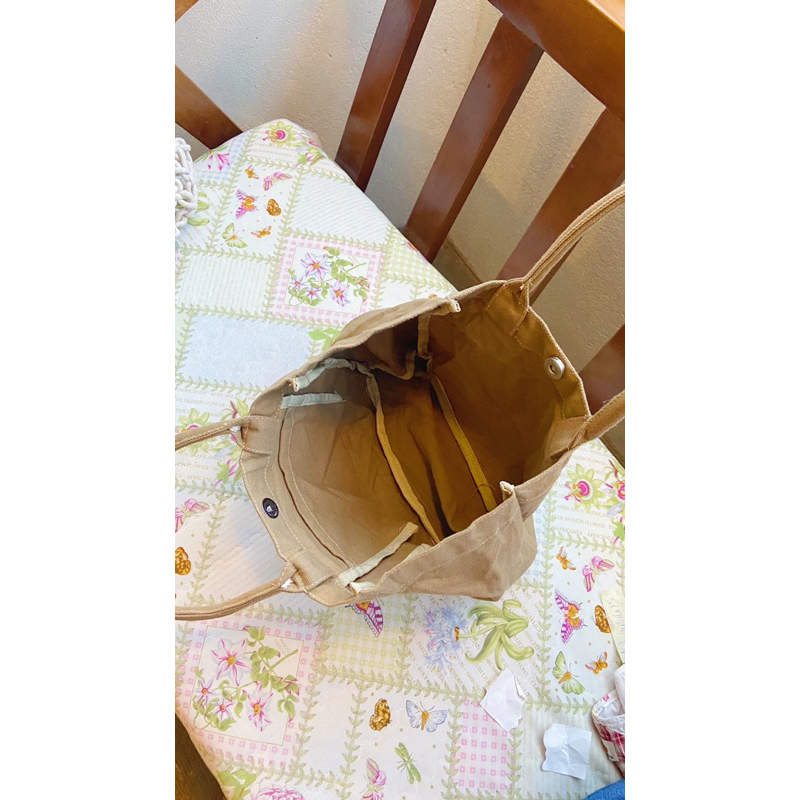 Set túi móc sợi trendy basic và túi nâu hoa