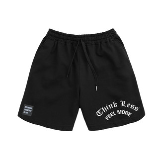 Quần Thun Short Nỉ REUNION OWNERS' CLUB Có Túi Kết Hợp Dây Rút (Đen/Kem)