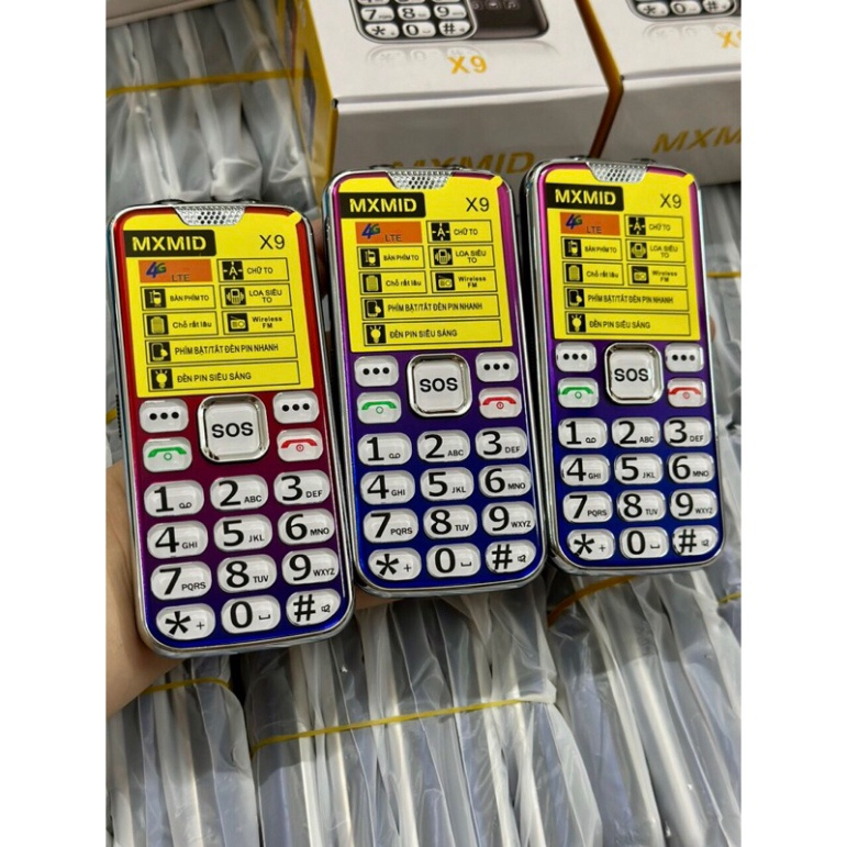 Siêu phẩm dành cho người già  MXMID X9 , loa to , pin trâu , đèn pin siêu sáng . Máy mới 100% full box