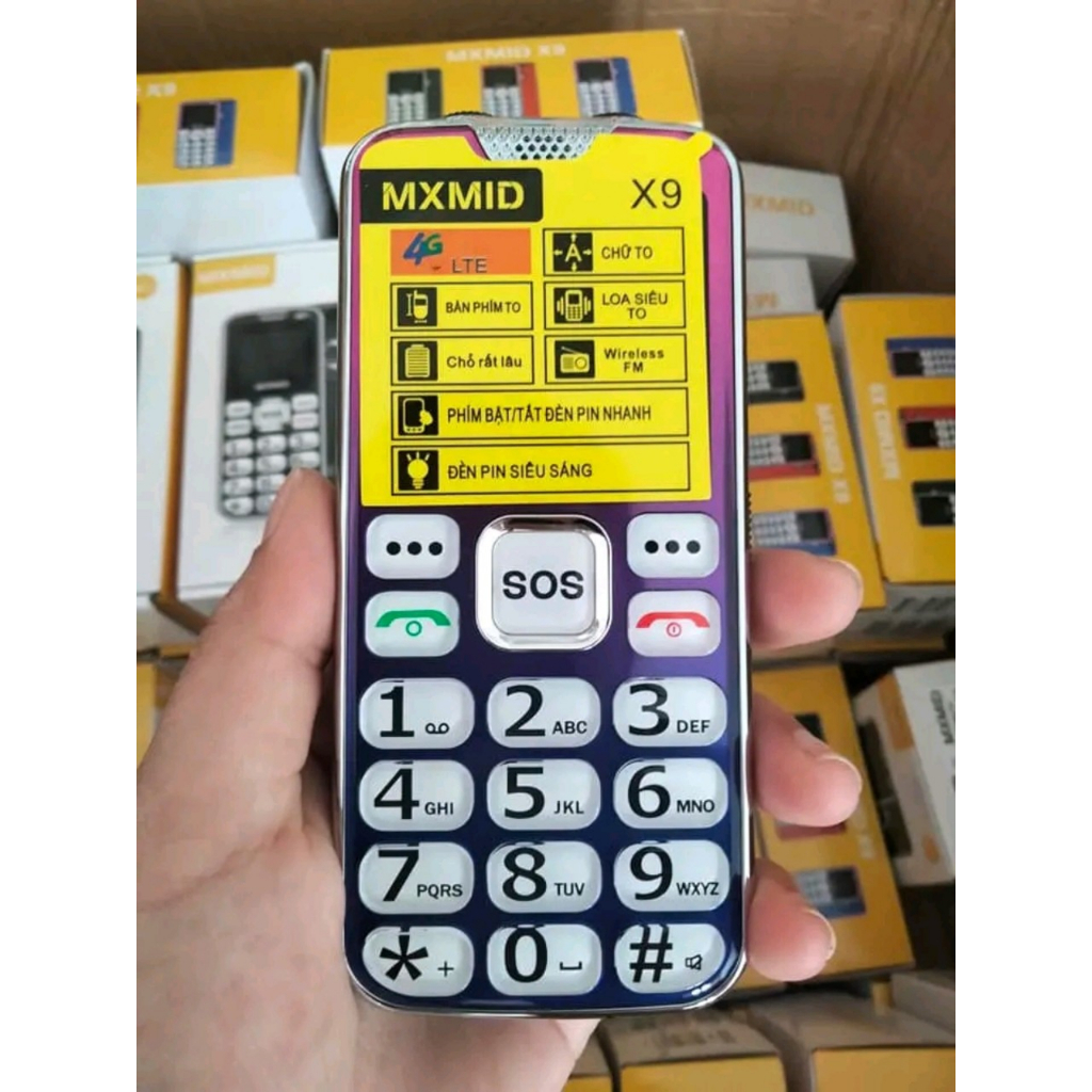 Siêu phẩm dành cho người già  MXMID X9 , loa to , pin trâu , đèn pin siêu sáng . Máy mới 100% full box