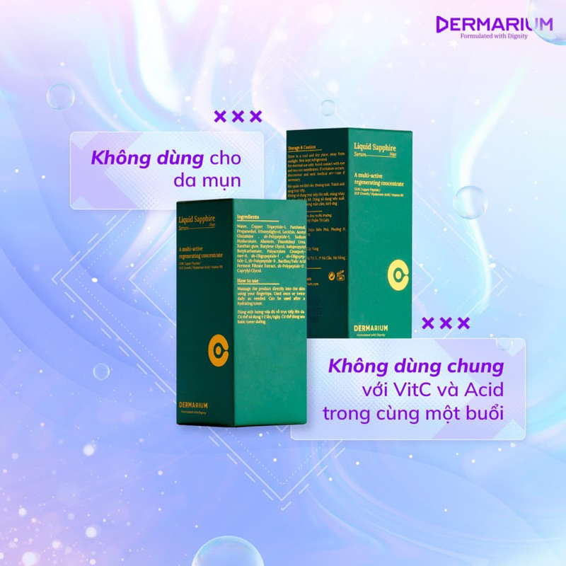 [Dermarium] Moody Sapphire Tinh Chất Đồng Peptide Siêu Phục Hồi, Chống Lão Hoá 10ml