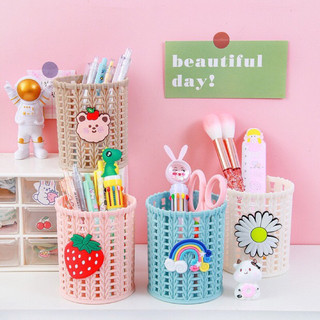 Ống đựng bút giỏ mây mini siêu cute bag u obmay18