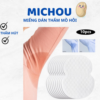 Túi 10 miếng dán khử mùi thấm mồ hôi nách